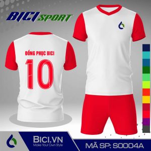 áo bóng đá màu đỏ trắng đẹp