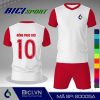 Áo bóng đá màu đỏ đô phối trắng đỉnh