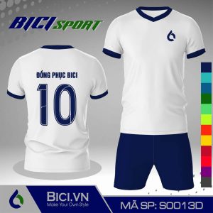 Set đồ đá banh màu trắng kết hợp xanh bích hot