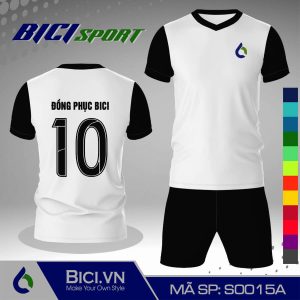 Áo bóng đá màu trắng đen đẹp