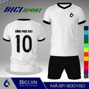 Áo bóng đá màu trắng đen chất