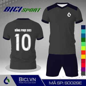 Set thể thao màu xám đậm phối xanh đen mới