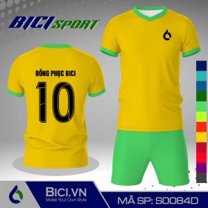 Set thể thao màu vàng cúc phối xanh ngọc chuyên nghiệp