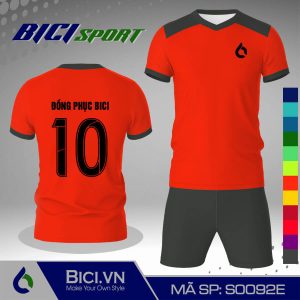 Set thể thao màu cam đậm phối xám đậm lộng lẫy