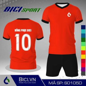 Set áo thể thao màu cam đậm kết hợp đen phong cách