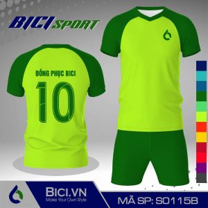 Set bóng đá màu xanh chuối phối xanh lá đẹp