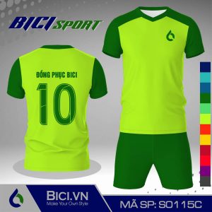 Set bóng đá màu xanh chuối phối xanh lá ấn tượng