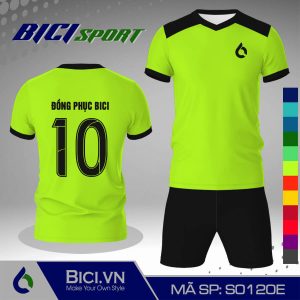 Đồ bóng đá màu xanh chuối kết hợp đen trẻ trung