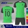 Set thể thao màu xanh ngọc phối xám đậm phong cách