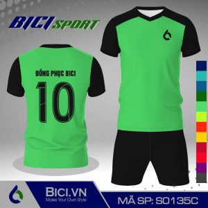 Quần áo bóng đá màu xanh ngọc kết hợp đen mới