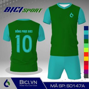 Bộ thể thao màu xanh lá phối xanh ya hot
