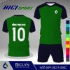 Set đồ đá banh màu xanh lá phối xanh đen ấn tượng