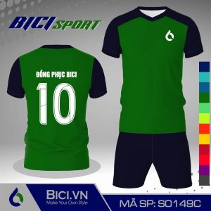 Set đồ đá banh màu xanh lá phối xanh đen ấn tượng