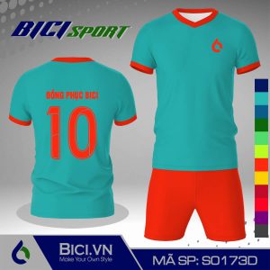 Set đá banh màu xanh ya phối cam đậm đẹp