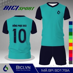 Mẫu đá banh màu xanh ya phối xanh đen mới