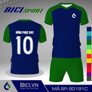 Đồ bóng đá màu xanh bích phối xanh lá bắt mắt