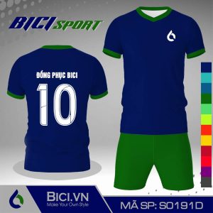 Đồ bóng đá màu xanh bích phối xanh lá chuyên nghiệp