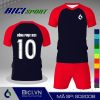 Bộ bóng đá màu xanh đen kết hợp đỏ hot