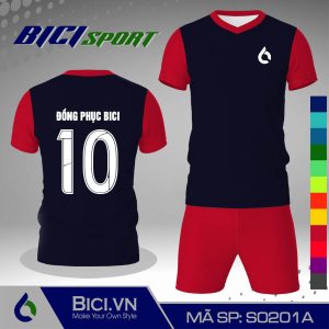 Set bộ đá banh màu xanh đen phối đỏ đô đỉnh