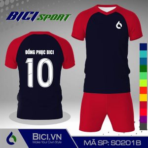 Set bộ đá banh màu xanh đen phối đỏ đô cool