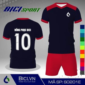 Set bộ đá banh màu xanh đen phối đỏ đô mới