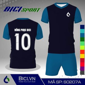 Set bóng đá màu xanh đen phối xanh yamaha đỉnh