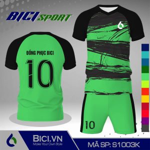 Bộ bóng đá hoa văn màu đen phối màu cool