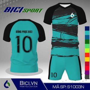 Bộ bóng đá hoa văn màu đen phối màu mới
