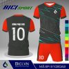 Áo đá banh hoa văn màu xám đậm phối màu ấn tượng