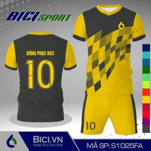 Set thể thao màu vàng cúc phối hoa văn màu chất