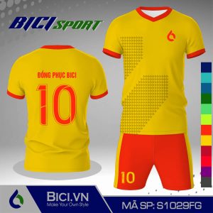 Mẫu set thể thao vàng cúc phối màu viền bắt mắt