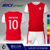 Bộ đá banh màu đỏ tươi kết hợp màu đẹp
