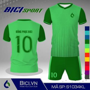 Mẫu đồ bóng đá màu xanh ngọc phối màu phong cách
