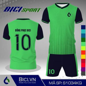 Mẫu đồ bóng đá màu xanh ngọc phối màu nổi bật