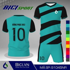 Set thể thao xanh ya phối hoa văn màu nổi bật