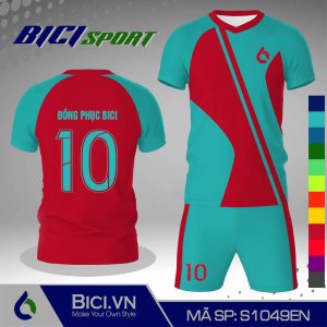 Set thể thao màu phối hoa văn đỏ đô phong cách