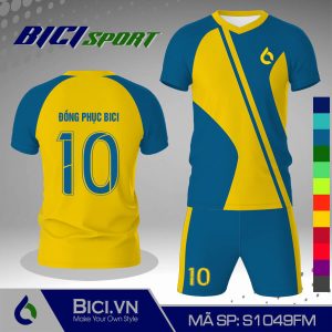 Set bóng đá hoa văn vàng cúc phối màu lịch lãm