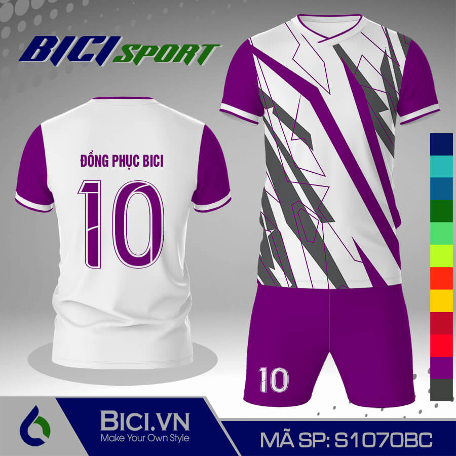 S1070BC Set bộ đá banh trắng kết hợp họa tiết màu mới