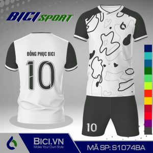 Mẫu áo đá banh hoa văn trắng phối màu hot