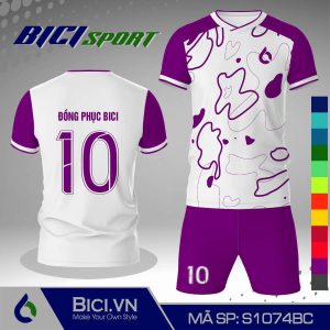 Mẫu áo đá banh hoa văn trắng phối màu ngầu