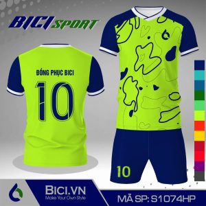 Set thể thao hoa văn xanh chuối phối màu chất