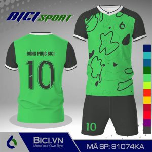 Set áo bóng đá màu phối họa tiết xanh ngọc hot