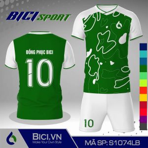 Set bộ đá banh hoa tiết xanh lá phối màu hot