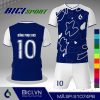 Mẫu set bóng đá hoa văn xanh bích phối màu hot