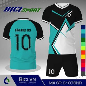 Set đồ thể thao họa tiết trắng xanh ya phối màu chuyên nghiệp