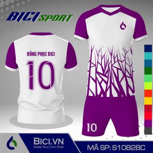 Set bộ bóng đá trắng kết hợp hoa văn màu mới