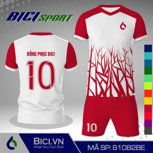 Set bộ bóng đá trắng kết hợp hoa văn màu chất