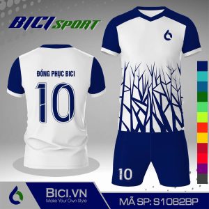 Set bộ bóng đá trắng kết hợp hoa văn màu ấn tượng