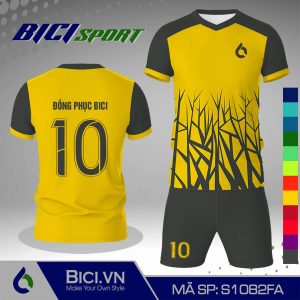 Bộ bóng đá hoa văn vàng cúc phối màu cực đỉnh