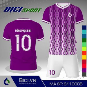 Set mẫu thể thao hoa văn tím phối màu đỉnh